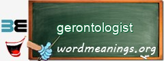 WordMeaning blackboard for gerontologist